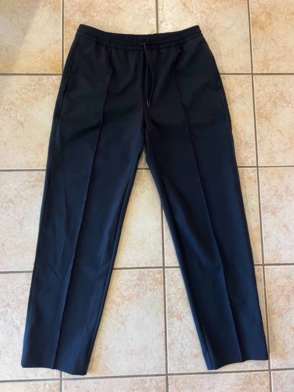 Athleta Black Drawstring Dress-Style Trouser Jogger Pants, Sz 10